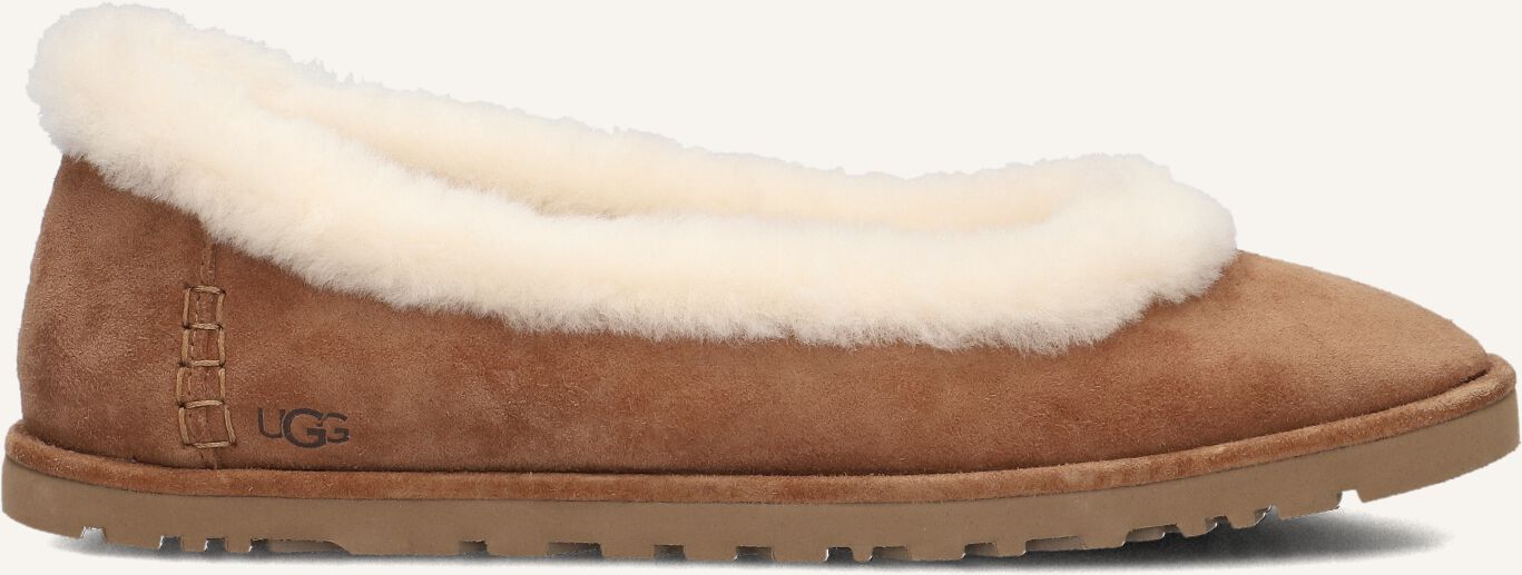 bruine ugg ballerina's zora ballet flat - Omoda