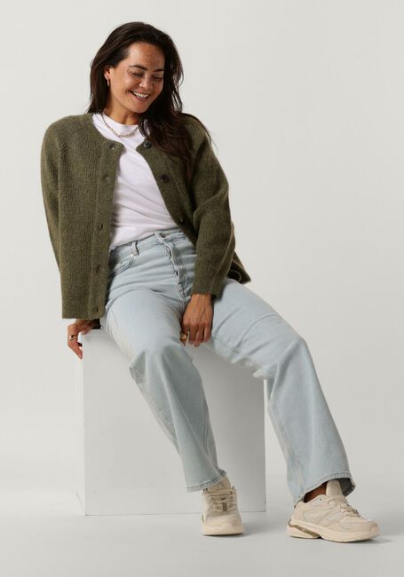 SELECTED WOMEN Gilet SLFLULU LS KNIT SHORT CARDIGAN en vert - large