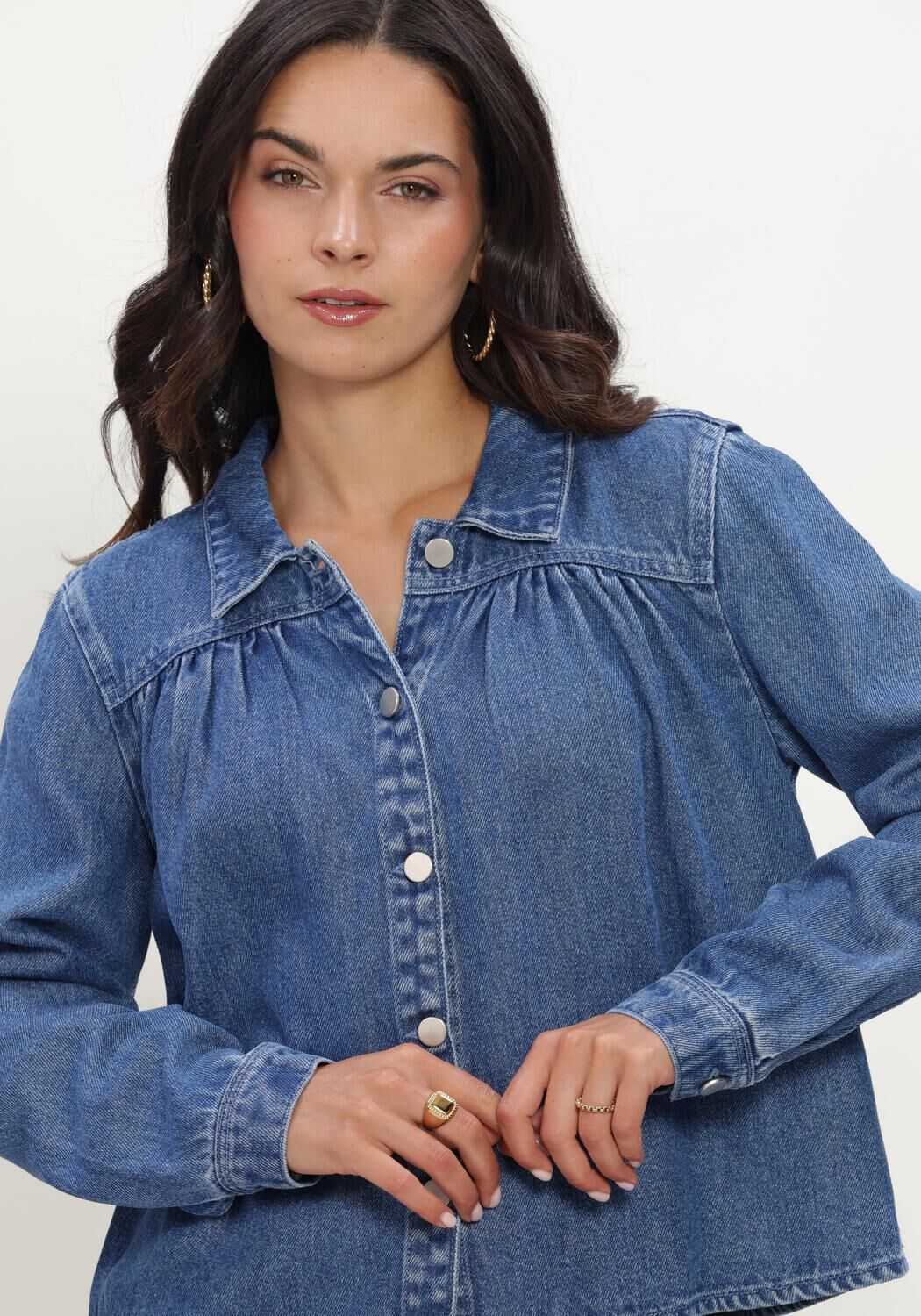 Blauwe MSCH COPENHAGEN  MSCHAGO RUE SHIRT - large