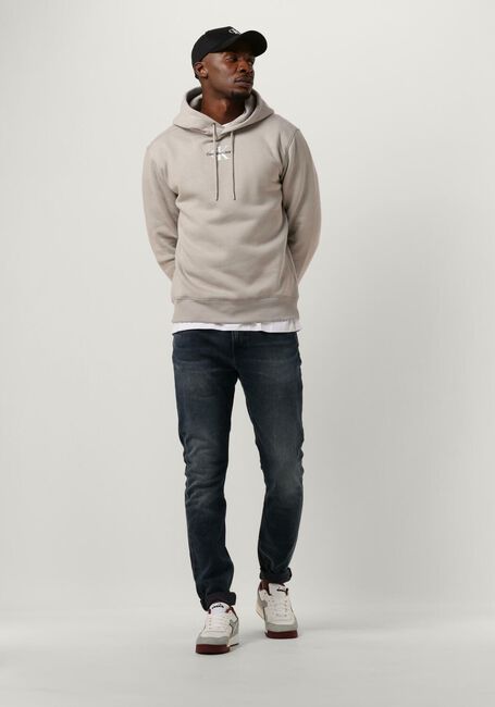 Grijze CALVIN KLEIN Sweater MONOLOGO HOODIE - large