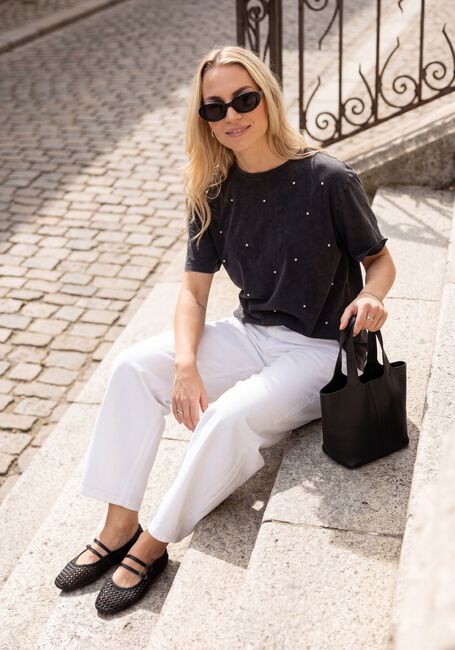 Grijze WITHBLACK Tops & T-shirts WBLLAUREN PEARL SS TEE - large