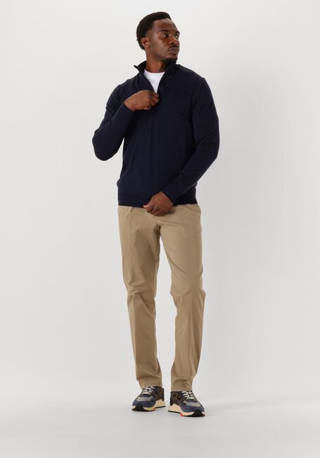 PROFUOMO Pull PULLOVER HALF ZIP MERINO Bleu foncé - large