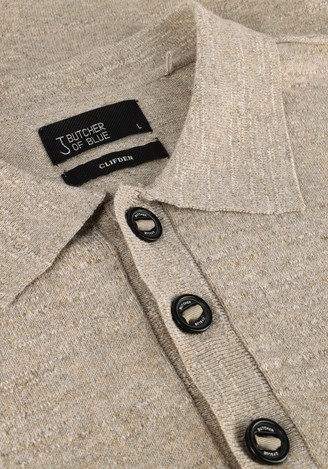 BUTCHER OF BLUE Polo LT CLIFDEN POLO L/S en beige - large