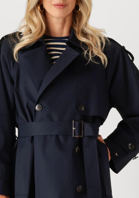 Blauwe TOMMY HILFIGER Mantel OVERSIZED TRENCH COAT - large