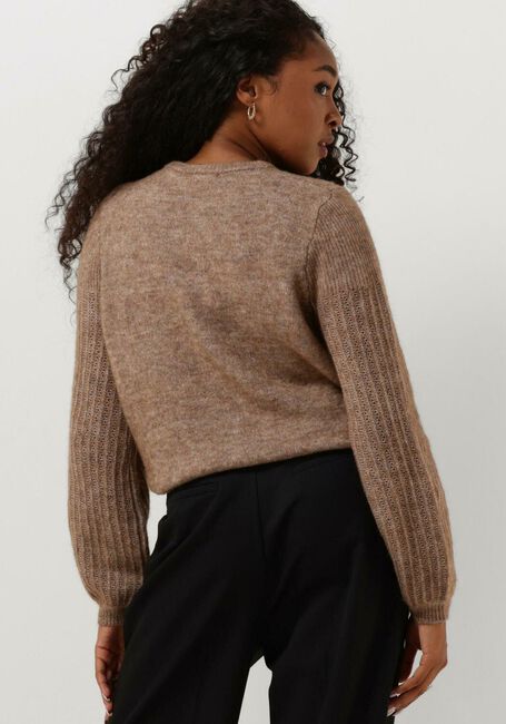 OBJECT Pull OBJOPHELIA L/S KNIT CARDIGAN REP en marron - large