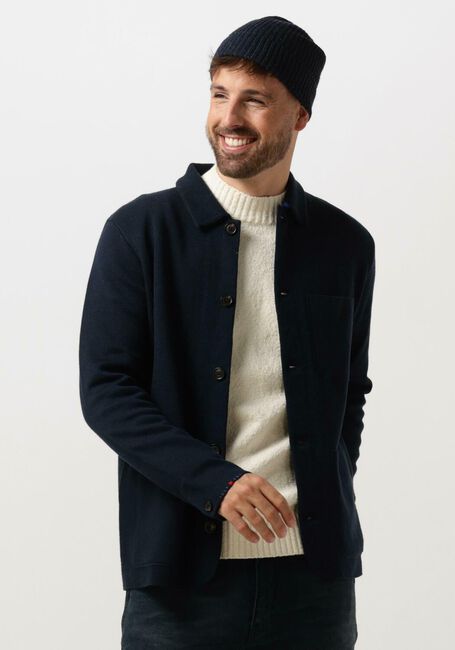 SCOTCH & SODA Jack WOOL-BLEND KNITTED WORKER JACKET en bleu - large