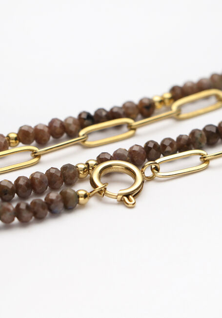 Bruine NOTRE-V Sieraad KETTING/ARMBAND COMBINATIE - large