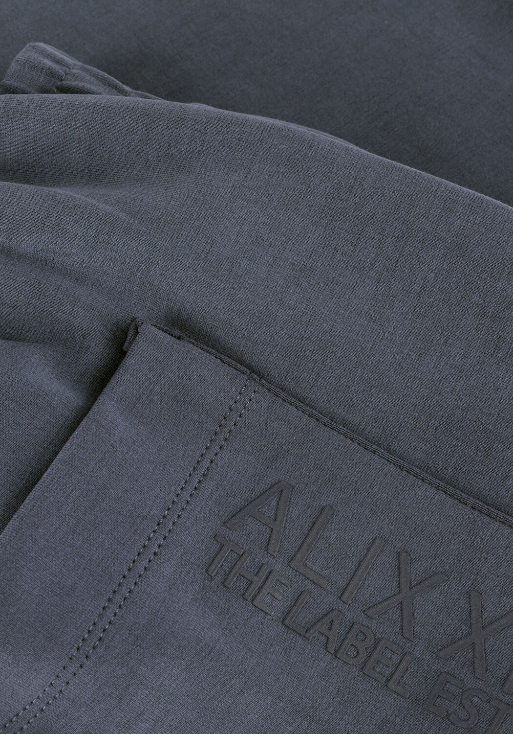 Donkergrijze ALIX THE LABEL Pantalon LADIES KNITTED FLOWY SIDE SLIT PANTS - large