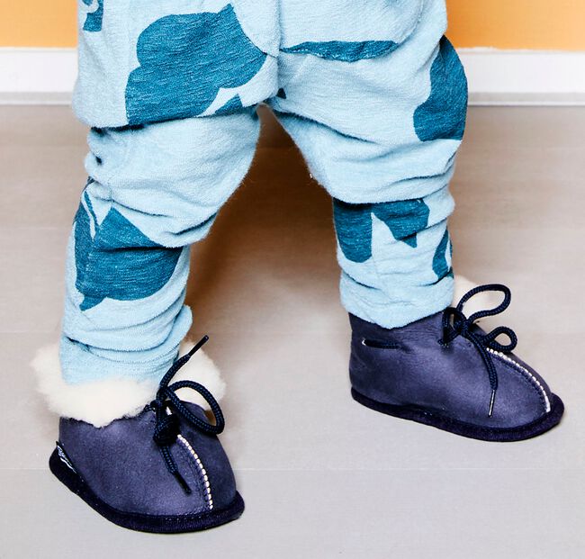 BERGSTEIN Chaussures bébé PANDA en bleu  - large