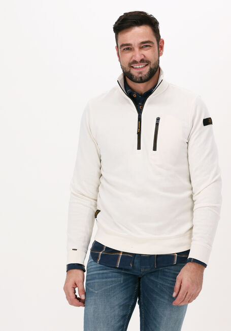 PME LEGEND Pull HALF ZIP COLLAR INTERLOCK JERS Blanc - large