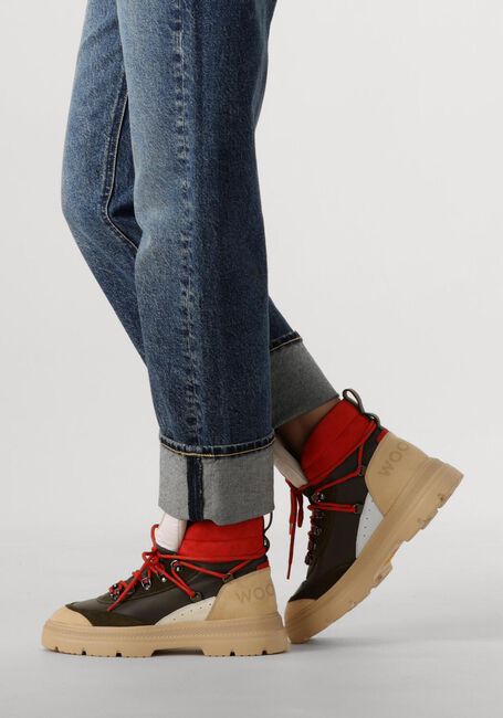 Bruine WOOLRICH  RETRO HIKING BOOT GUM - large