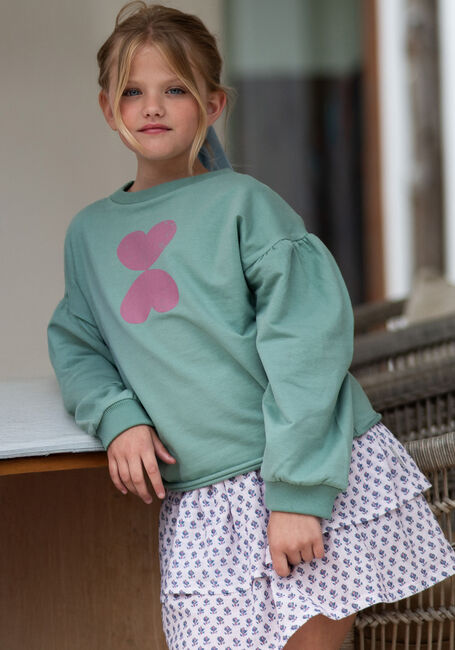 PETIT BLUSH Chandail LILY BALLON SWEATER en vert - large