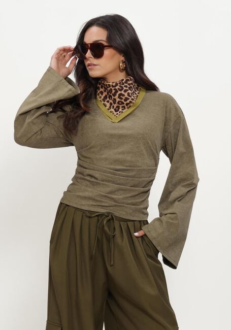 REFINED DEPARTMENT Pull LADIES KNITTED LONGSLEEVE CRUZ en vert - large