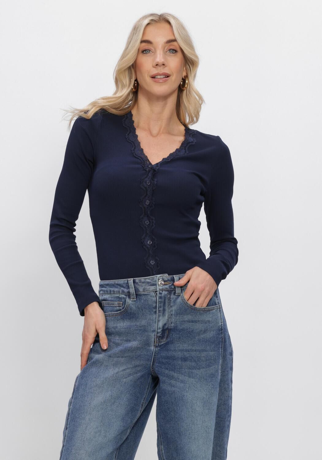 ENVII Gilet ENPETIT LS CARDIGAN 7360 Bleu fonc&eacute; - large