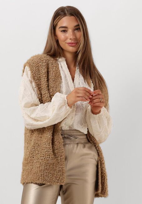 NUKUS Gilet GILLY GILET LUREX en camel - large