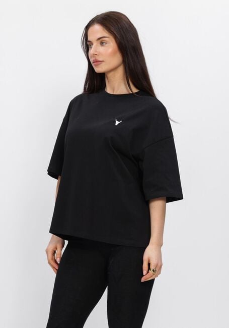 ALIX THE LABEL T-shirt LADIES KNITTED FADED LX T-SHIRT en noir - large