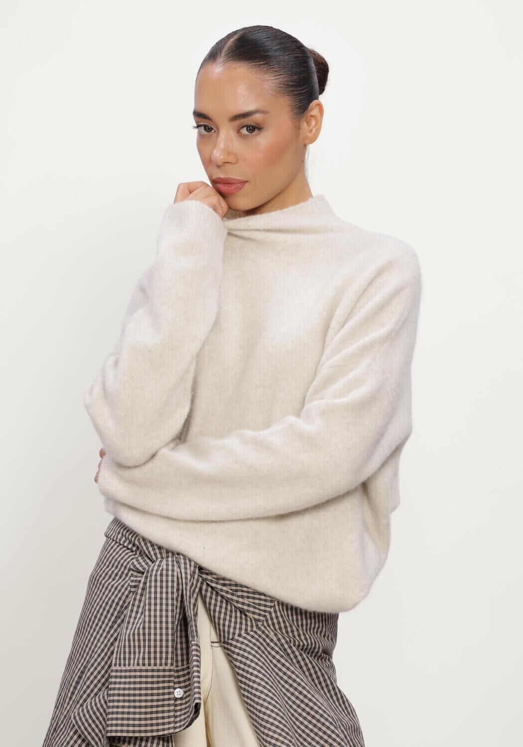 Beige KNIT-TED Trui KIM PULLOVER - large