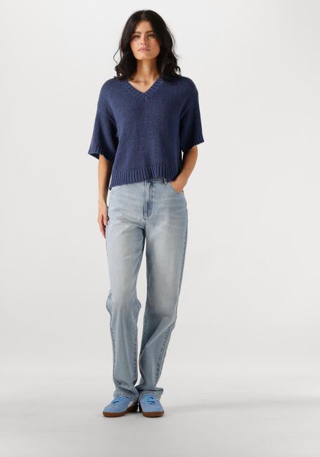 Lichtblauwe ABRAND JEANS Slim fit jeans HIGH  STRAIGHT TALL GIA - large