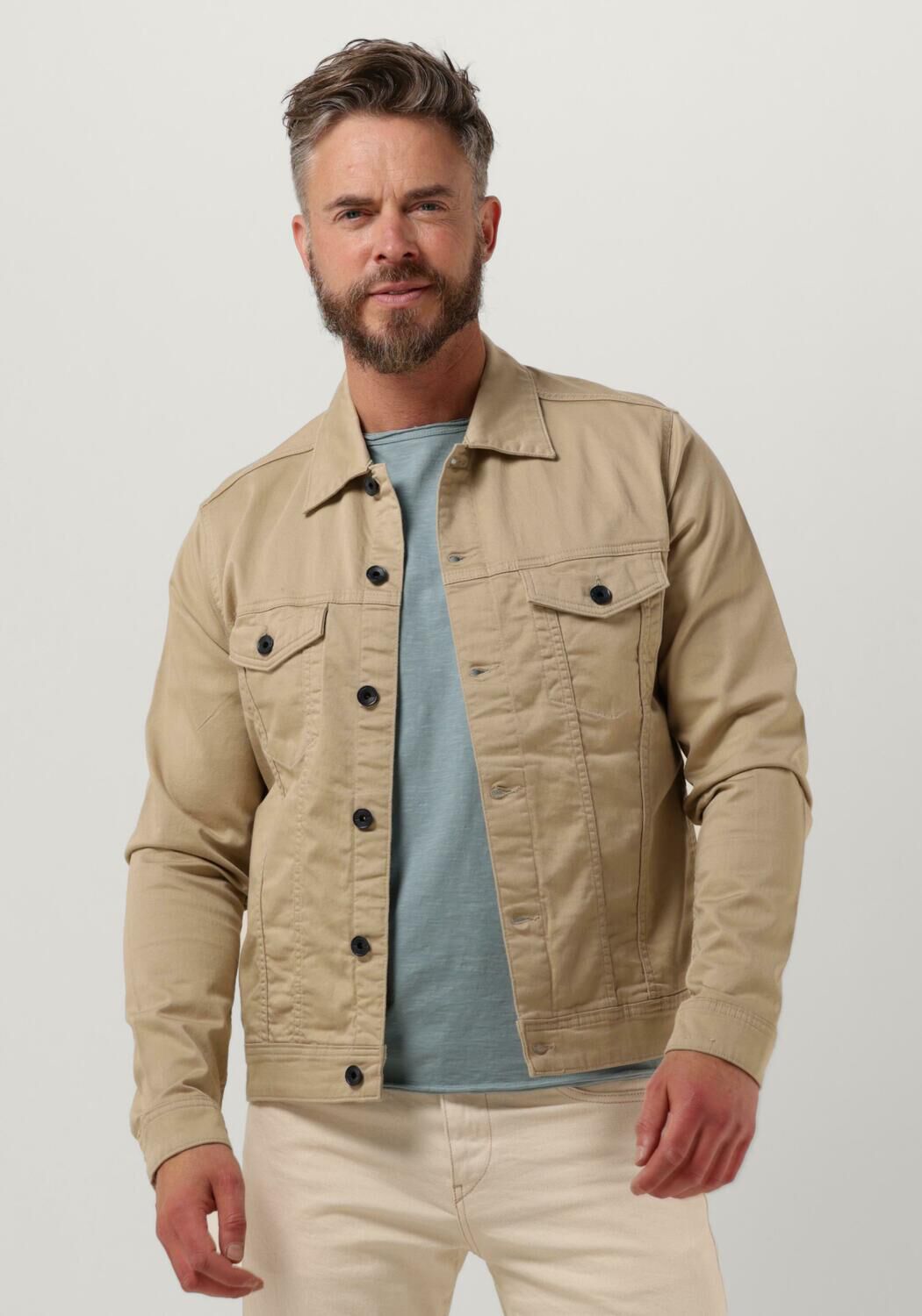 DSTREZZED Jack JEANS JACKET TWILL KNIT Sable Omoda