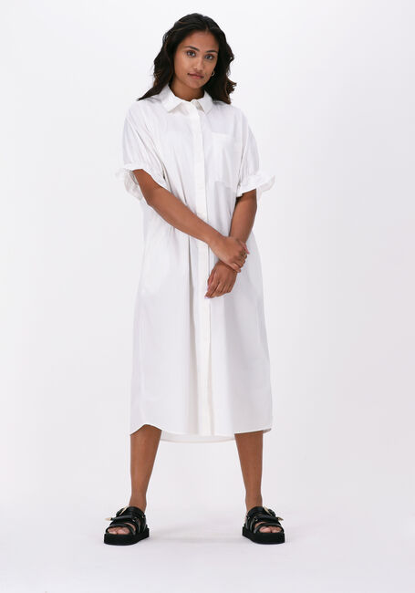 Witte OBJECT Midi jurk DORA LONG SHIRT DRESS - large