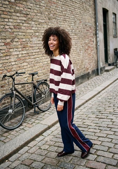 CATWALK JUNKIE Haut OVERSIZED STRIPED LONG SLEEVE Bordeaux - large