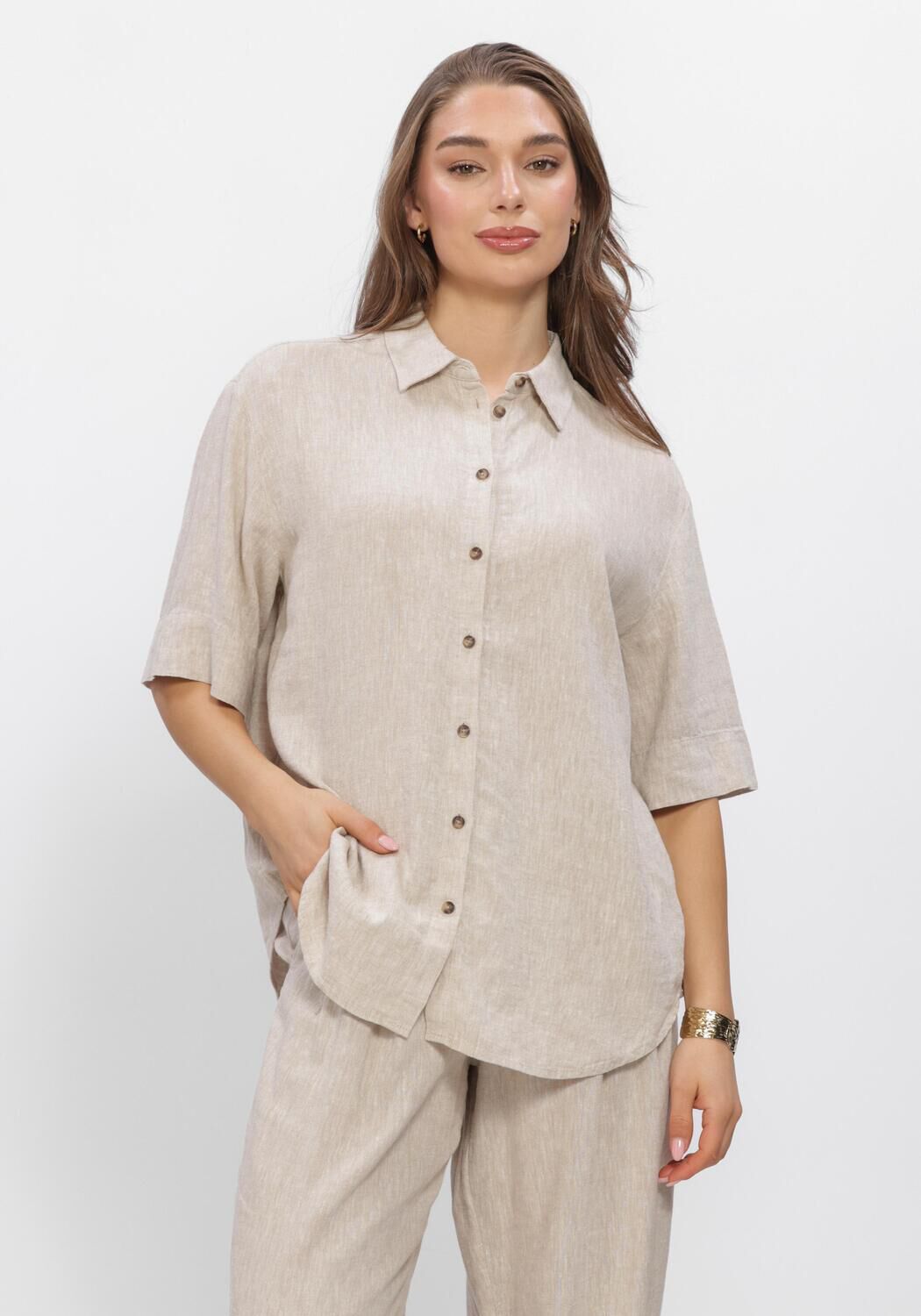 MSCH COPENHAGEN MSCHVIANA GINIA 3/4 SHIRT Blouses Sable - large