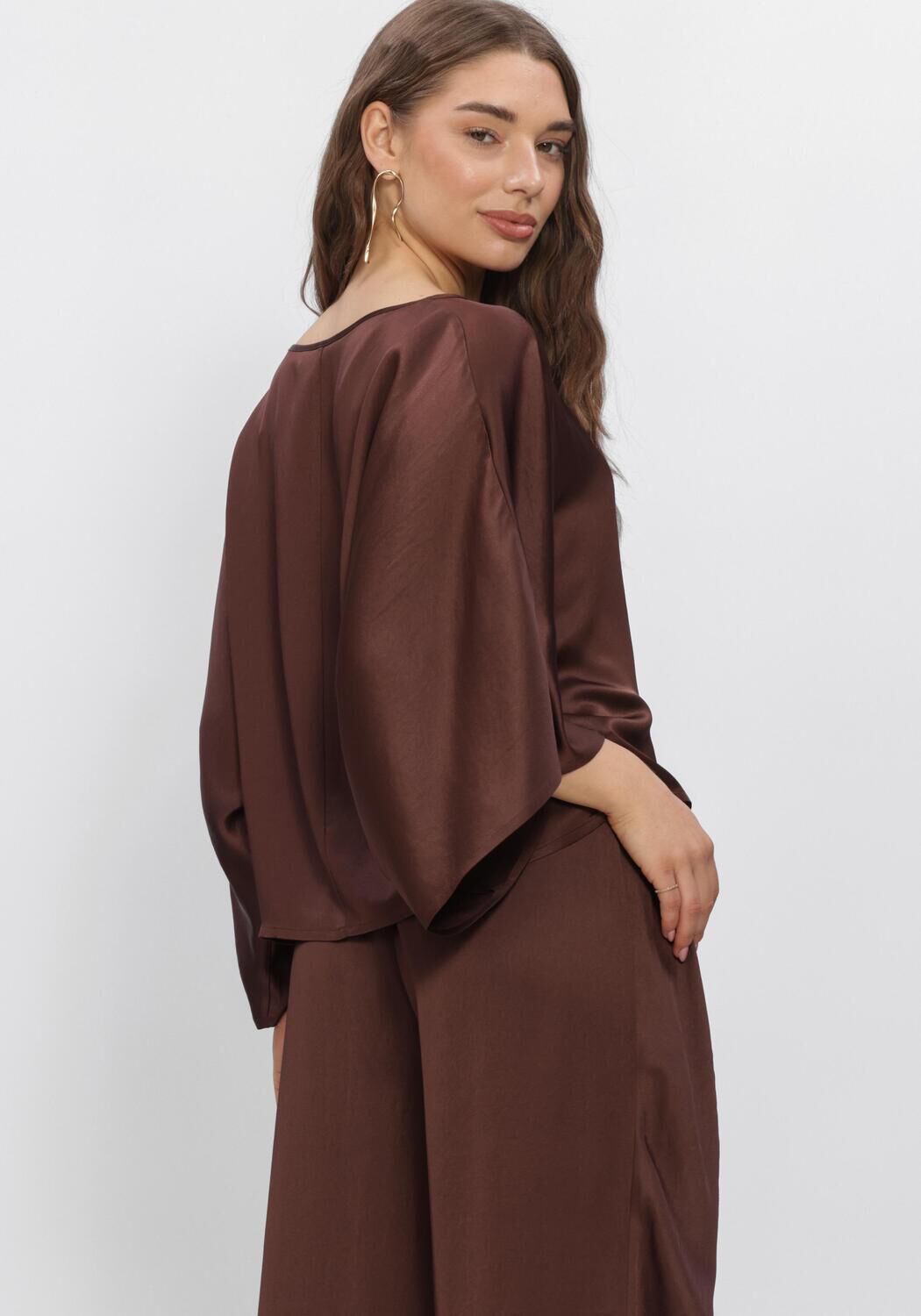 SUMMUM TOP HEAVY SILKY TOUCH Hauts & T-shirts en marron - large