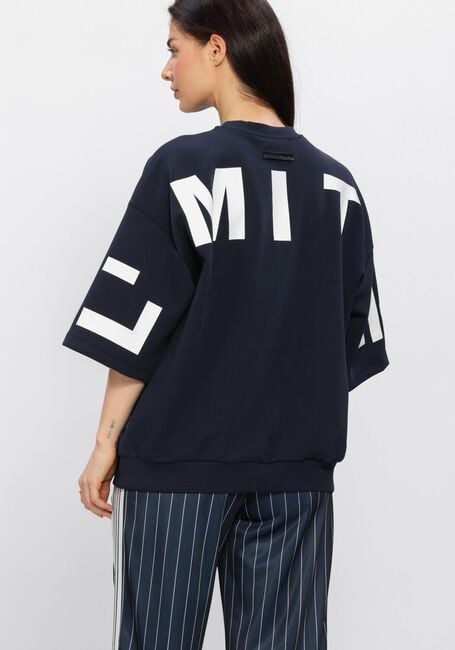 Blauwe HAUTE L'AMITI&Eacute; Tops & T-shirts MAXI SPLIT SS LOGO SWEAT - large