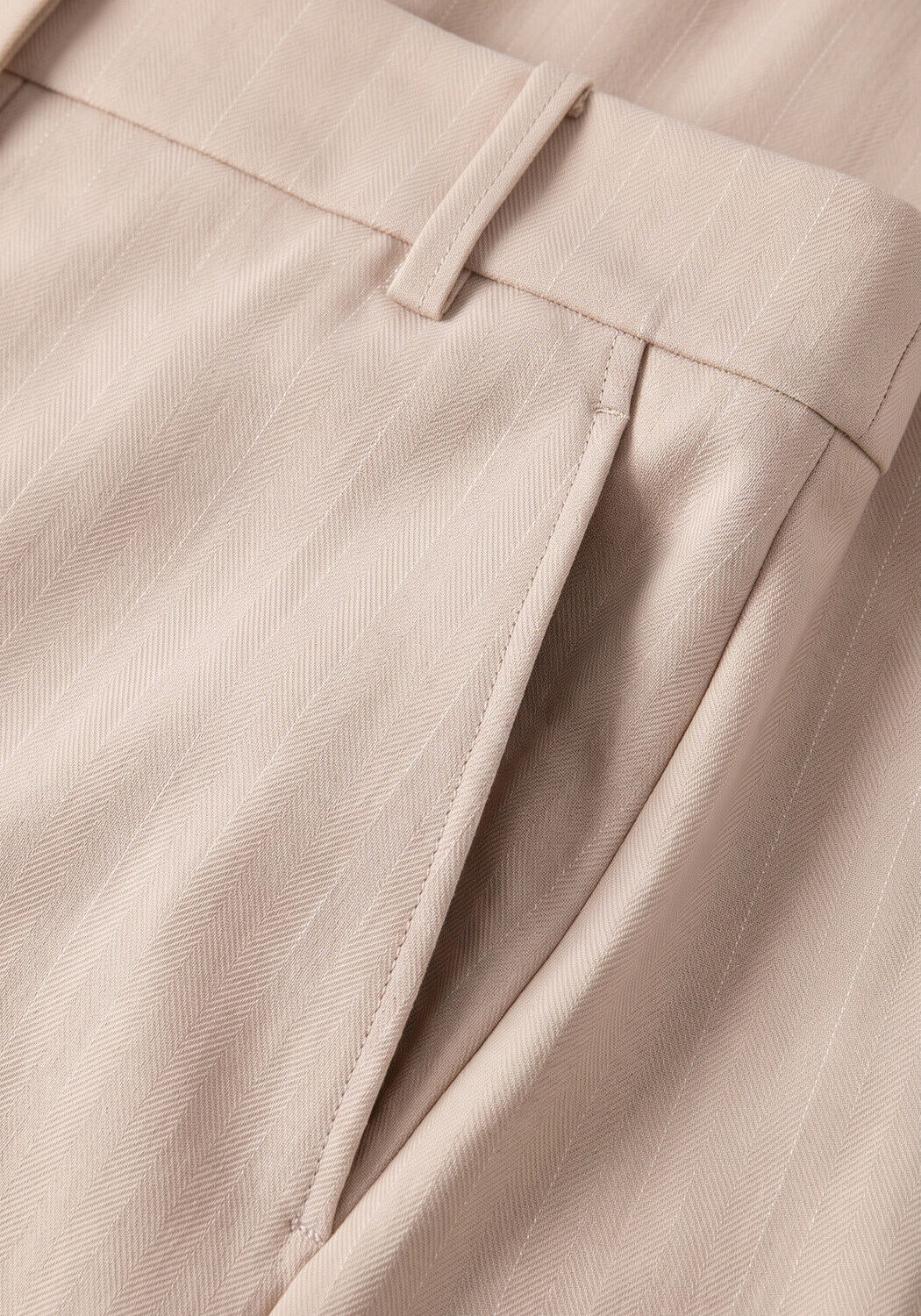Beige SECOND FEMALE Pantalon JENNEA STRAIGHT TROUSERS - large