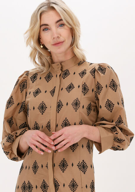 Camel BRUUNS BAZAAR Mini jurk RIENNA MONIQUE DRESS - large