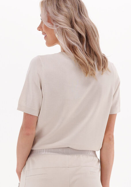 SUMMUM T-shirt KNITTED T-SHIRT VISCOSE POLYAMIDE KNIT en blanc - large