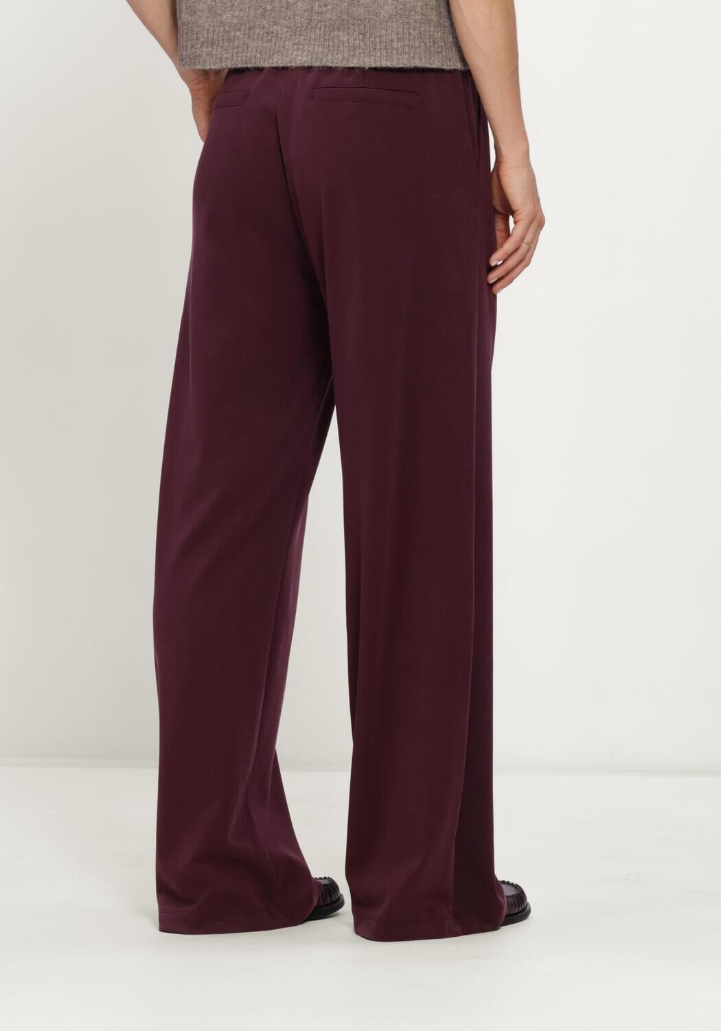 SUMMUM Pantalon large WIDE LEG PANT SOFT SCUBA Bordeaux - large