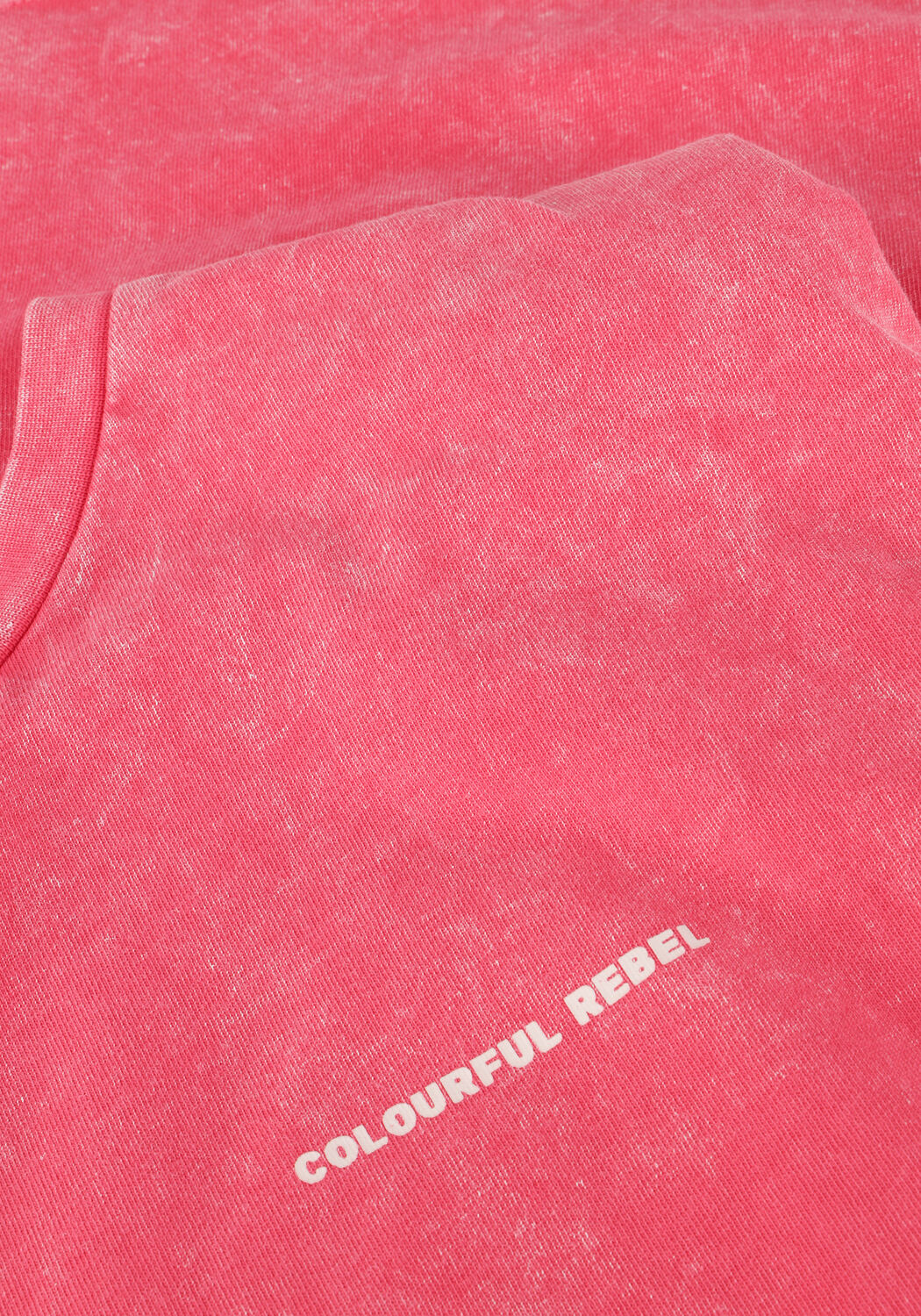 Roze COLOURFUL REBEL Mini jurk TROPICAL BEACH TOUR ACID WASH PADDED DRESS SL - large