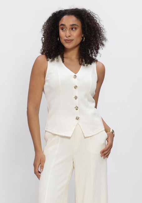 OBJECT Gilet OBJNOELLA S/L WAISTCOAT E VIP 26 en blanc - large