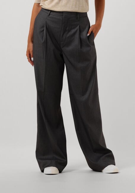 Grijze SCOTCH & SODA Wijde broek ROSE PLEATED HIGH-RISE WIDE LEG PANT - large