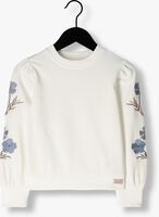 NONO Chandail KATE GIRLS SWEATER WITH EMBROIDERED SLEEVES WHITE en blanc - medium