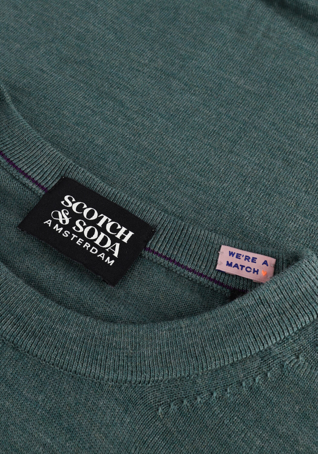 Groene SCOTCH & SODA Trui CREWNECK PULLOVER - large