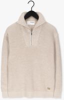 SELECTED HOMME Pull SLHIRVEN LS KNIT HIGH HALF ZIP Blanc