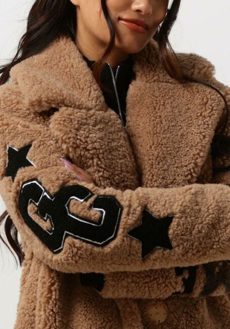 GOOSECRAFT Manteau Teddy GC RHONDA SCRIPT COAT en cognac - large