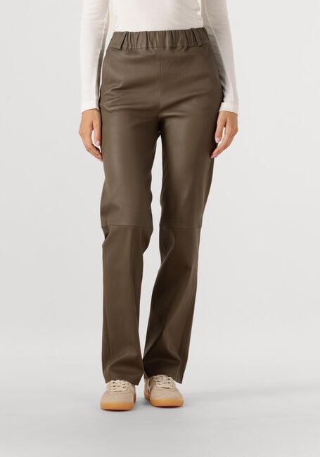 STUDIO AR Pantalon large AILIS STRETCH PLONGE en taupe - large