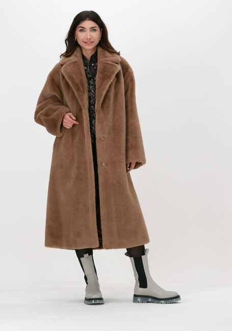 Bruine STAND STUDIO Faux fur jas MARIA COAT SOFT - large