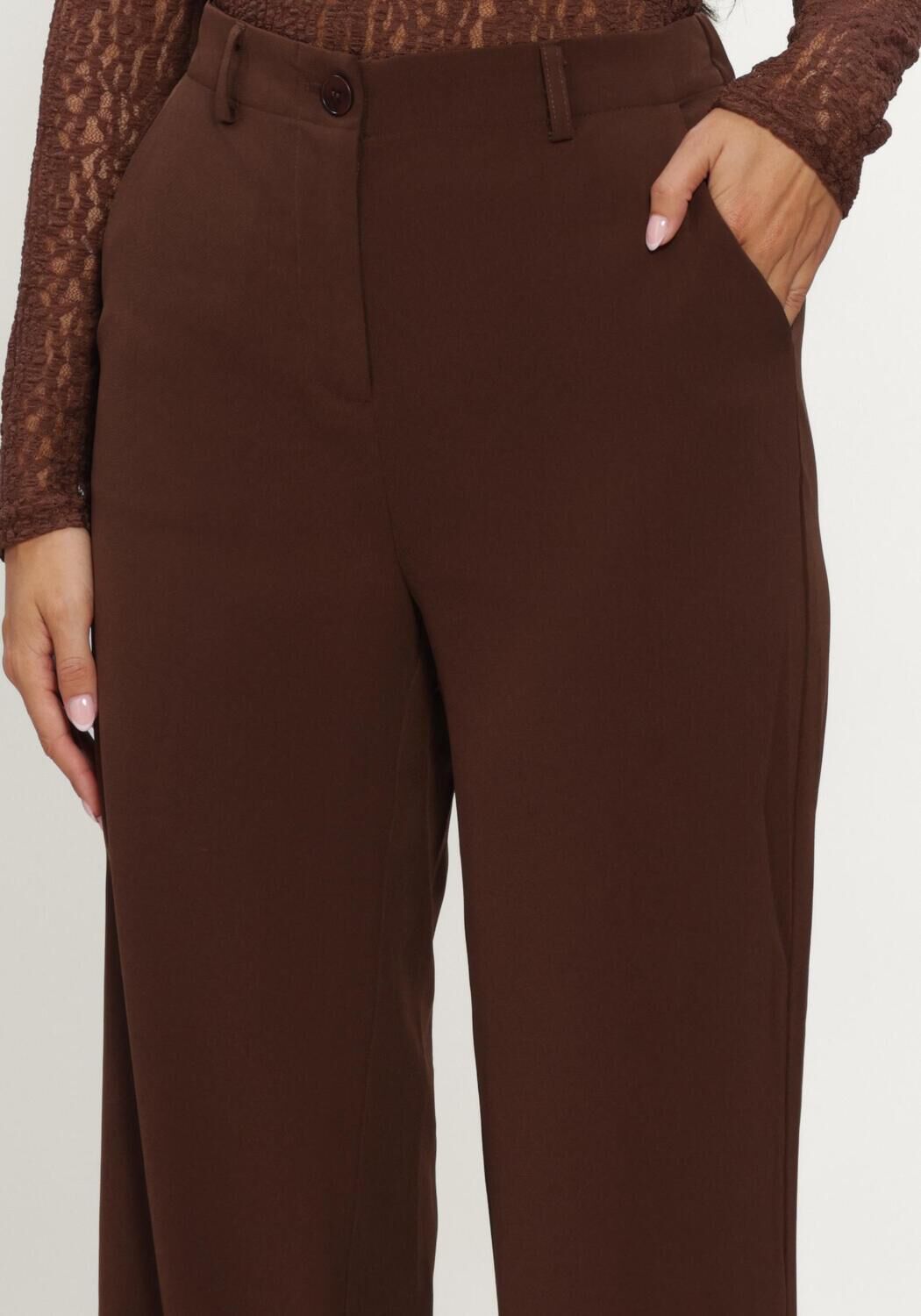 YDENCE Pantalon PANTS SOLANGE TALL en marron - large