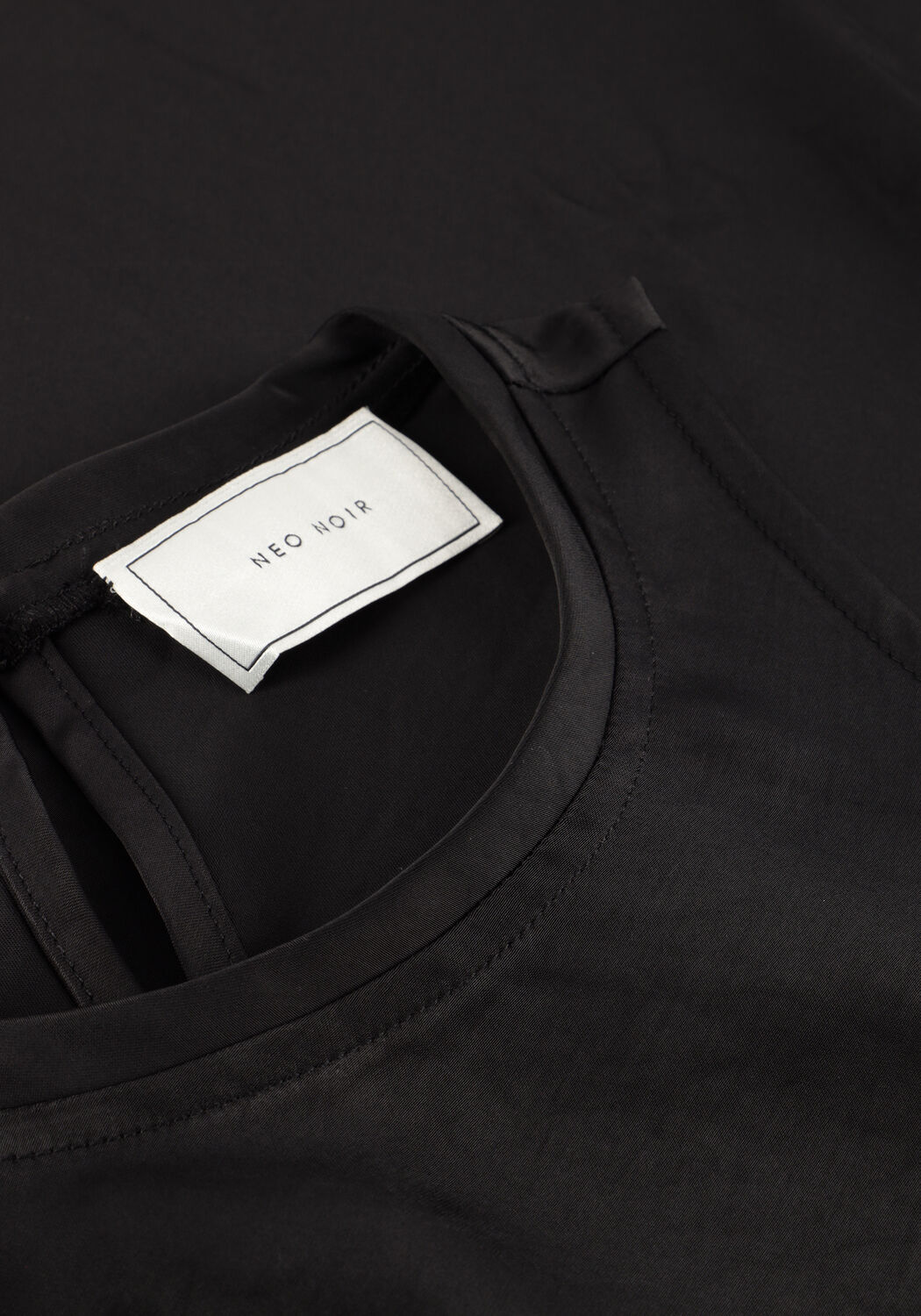 Zwarte NEO NOIR Maxi jurk CELINIE HEAVY SATEEN DRESS - large