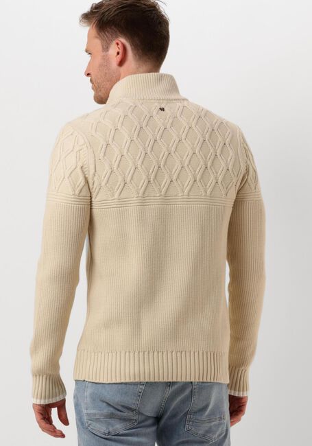 PME LEGEND HALF ZIP COLLAR COTTON MIX YARN Pulls & Gilets en beige - large