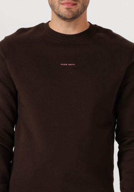 Bruine PURE PATH Trui REGULAR FIT CREWNECK LS SWEATERS - large