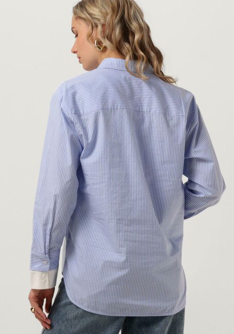 Lichtblauwe CO'COUTURE  DOUBLE CUFF STRIPE SHIRT - large