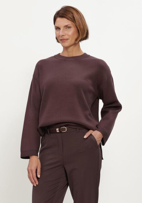 Bruine OBJECT Trui OBJREYNARD L/S LO KNIT PULLOVER NOOS - large