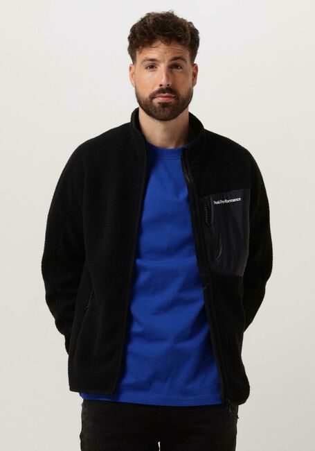 Zwarte PEAK PERFORMANCE Sweater M PILE ZIP JACKET - large
