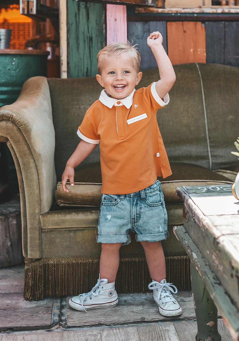 Lichtblauwe YOUR WISHES Jeans DENIM REGULAR SHORTS - large