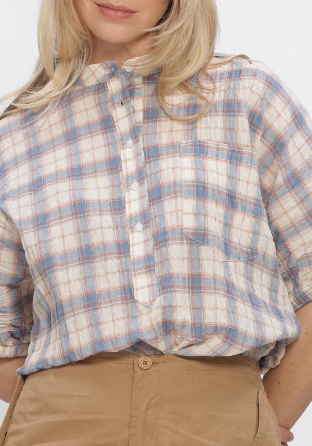 Blauwe PENN & INK  BLOUSE - large
